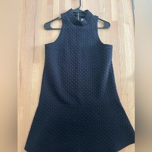 ABERCROMBIE Black Textured Sleeveless Dress with Zipper